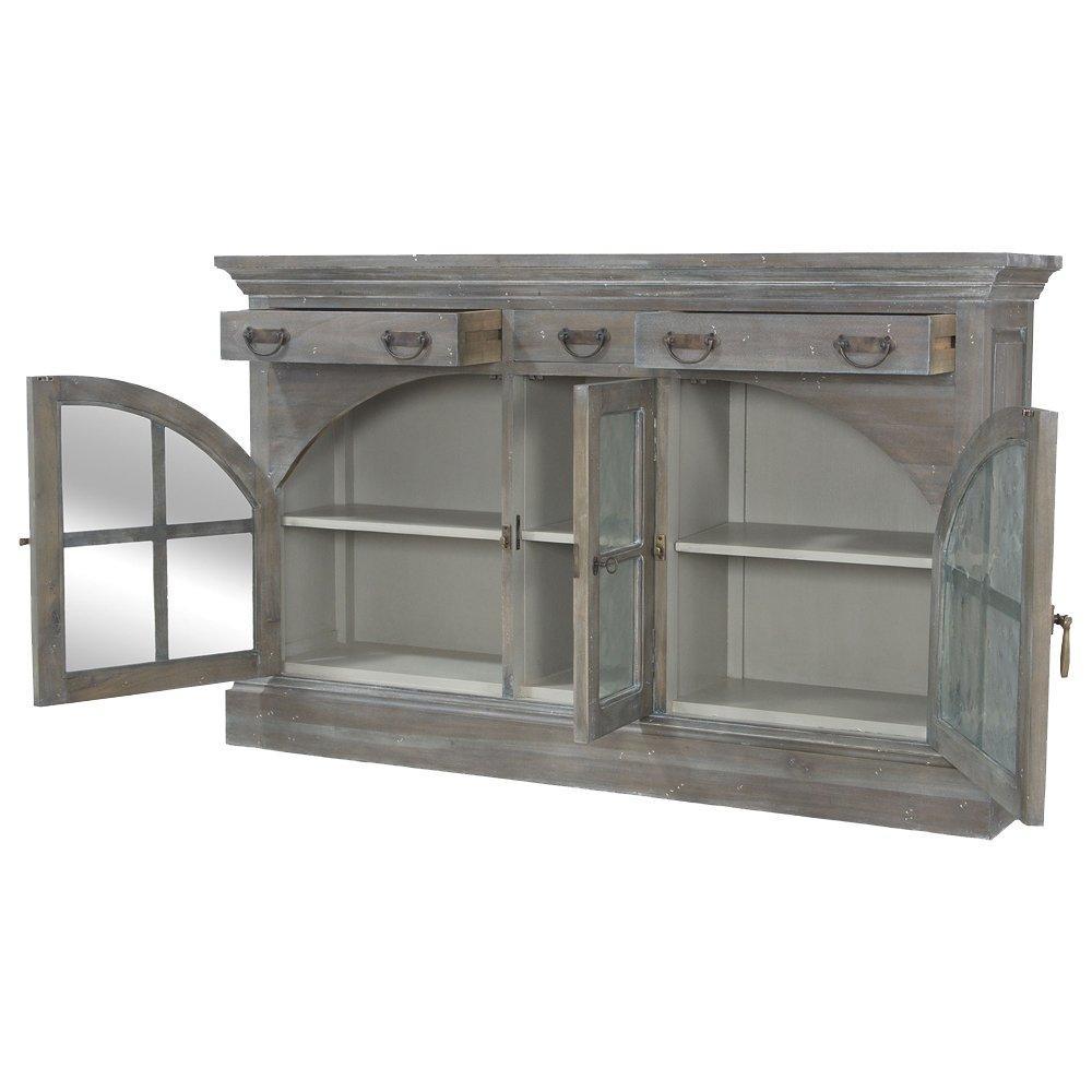 Arched Glass Door Credenza - Belle Escape