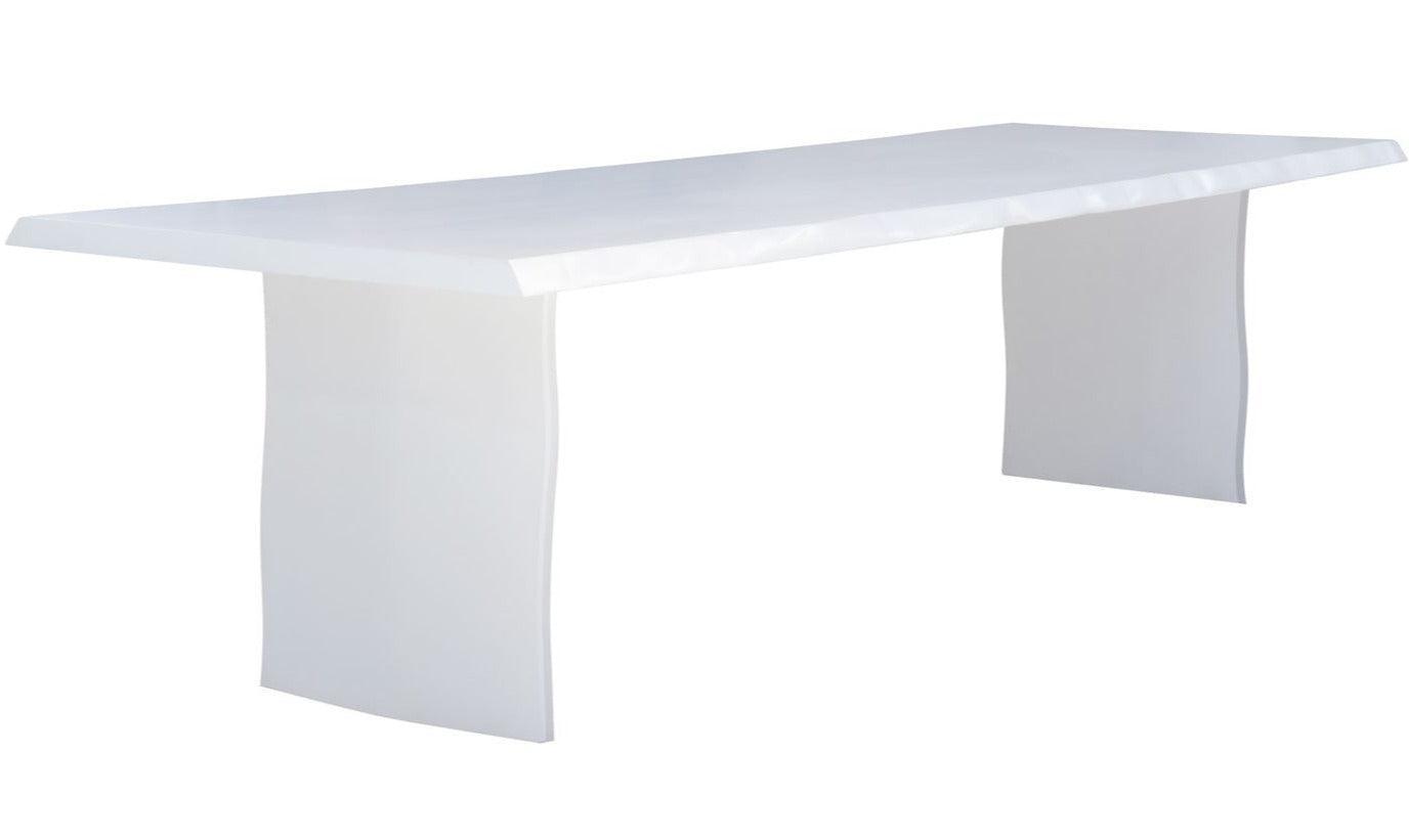 Arctic White Rectangular Dining Table - Belle Escape