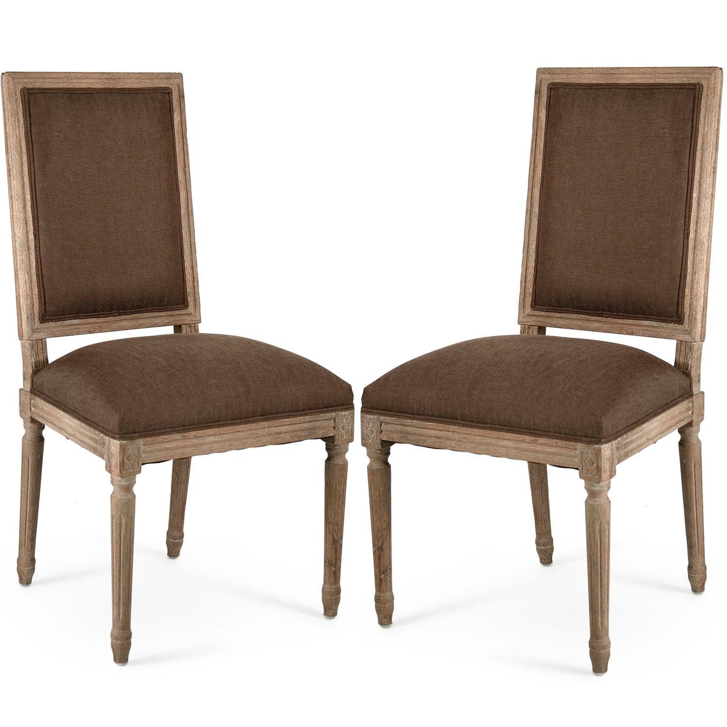 Aubergine Louis Side Chairs - Pair - Belle Escape