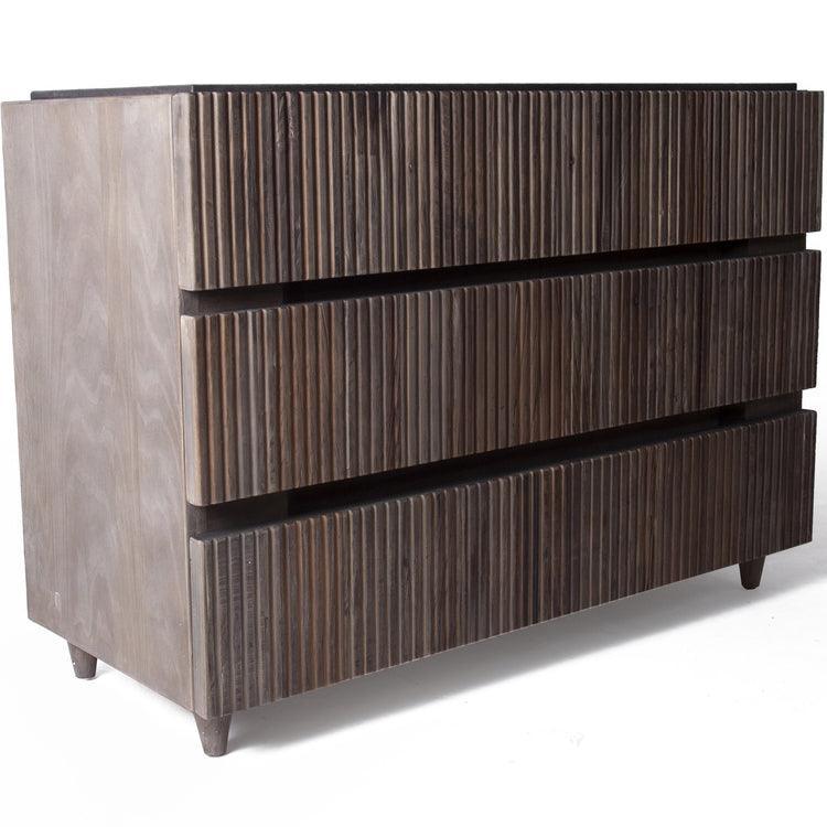 Autumn Fluted Elm Wood Chest - Belle Escape