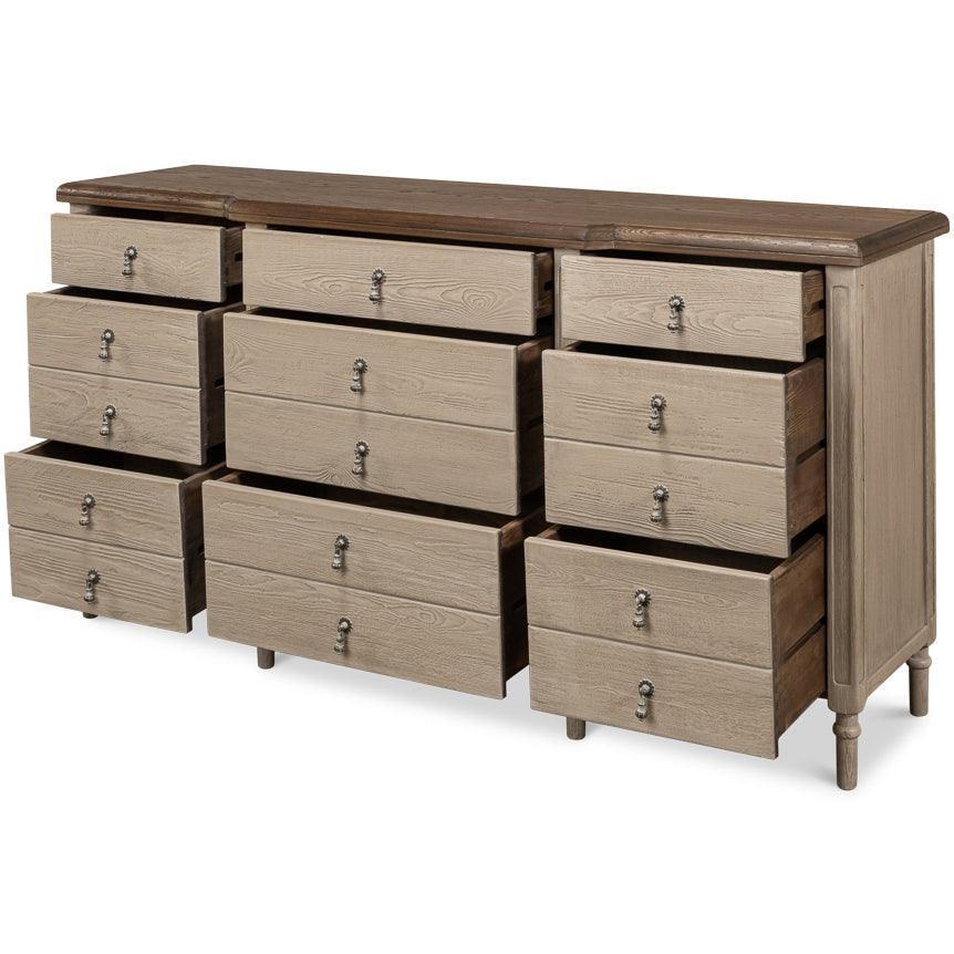 Barn Grey 9-Drawer Sideboard - Belle Escape