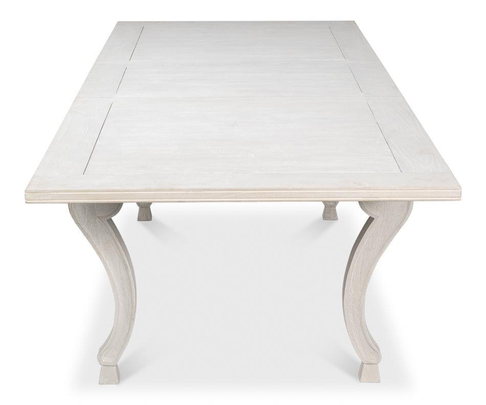 Beachcomber Whitewash Expandable Dining Table - Belle Escape