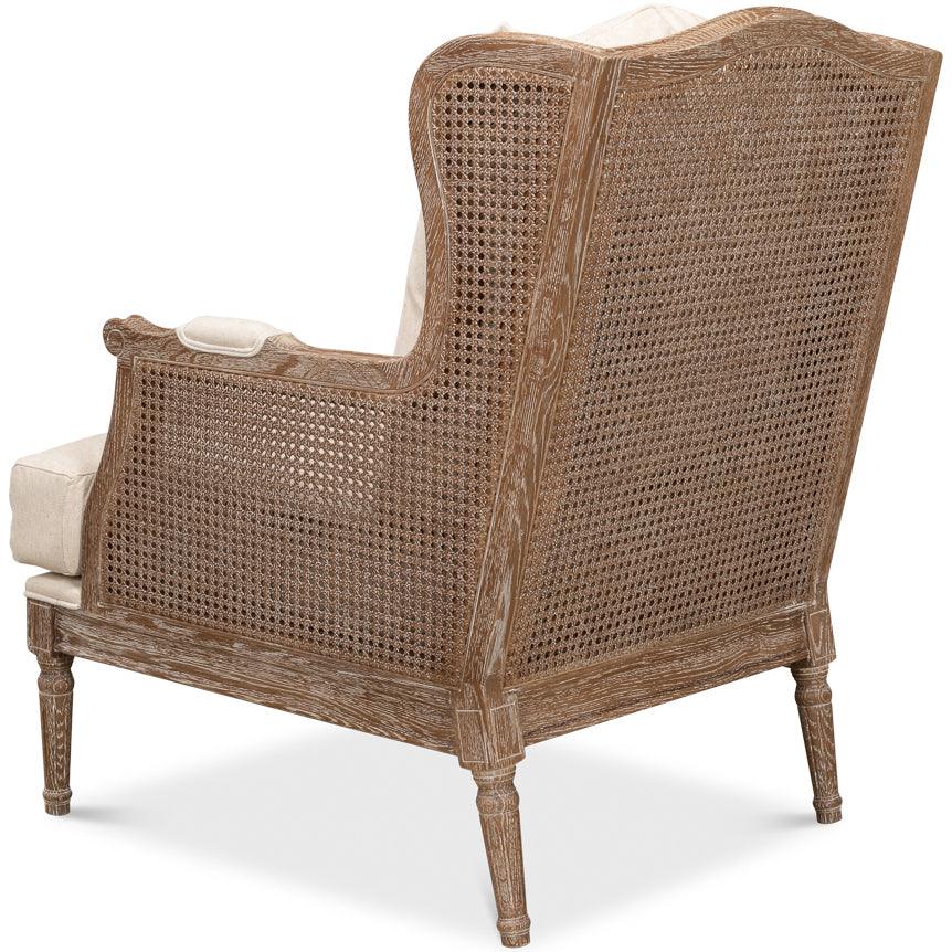Beige Natural Coastal Fabric Chair - Belle Escape