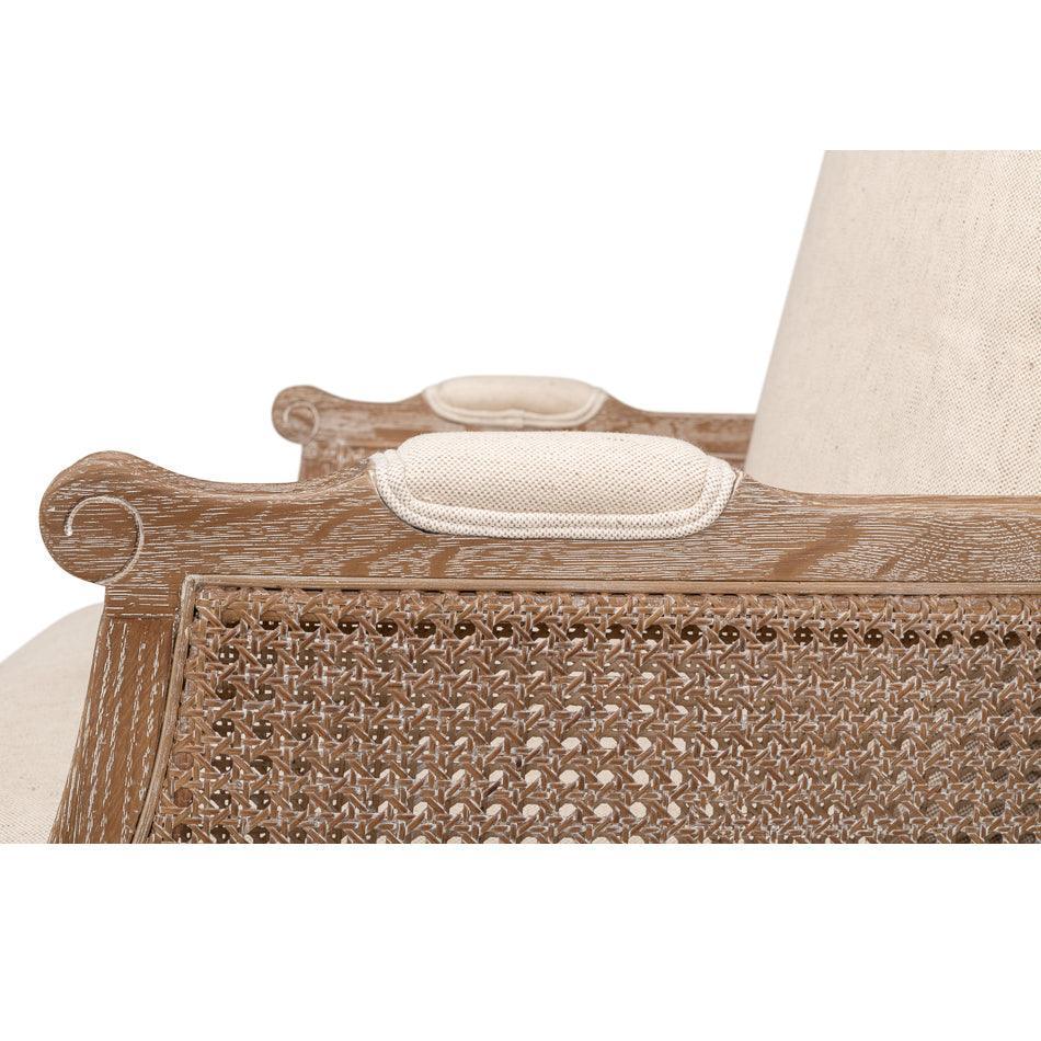 Beige Natural Coastal Fabric Chair - Belle Escape
