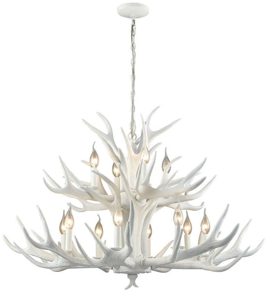 Big Sky White Antler Chandelier - Belle Escape