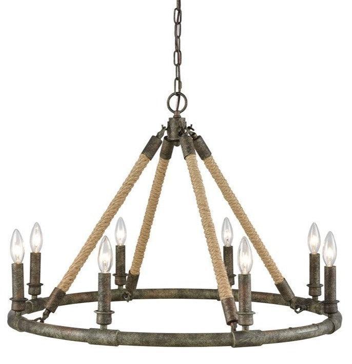 Big Sur Iron & Rope Chandelier - Belle Escape