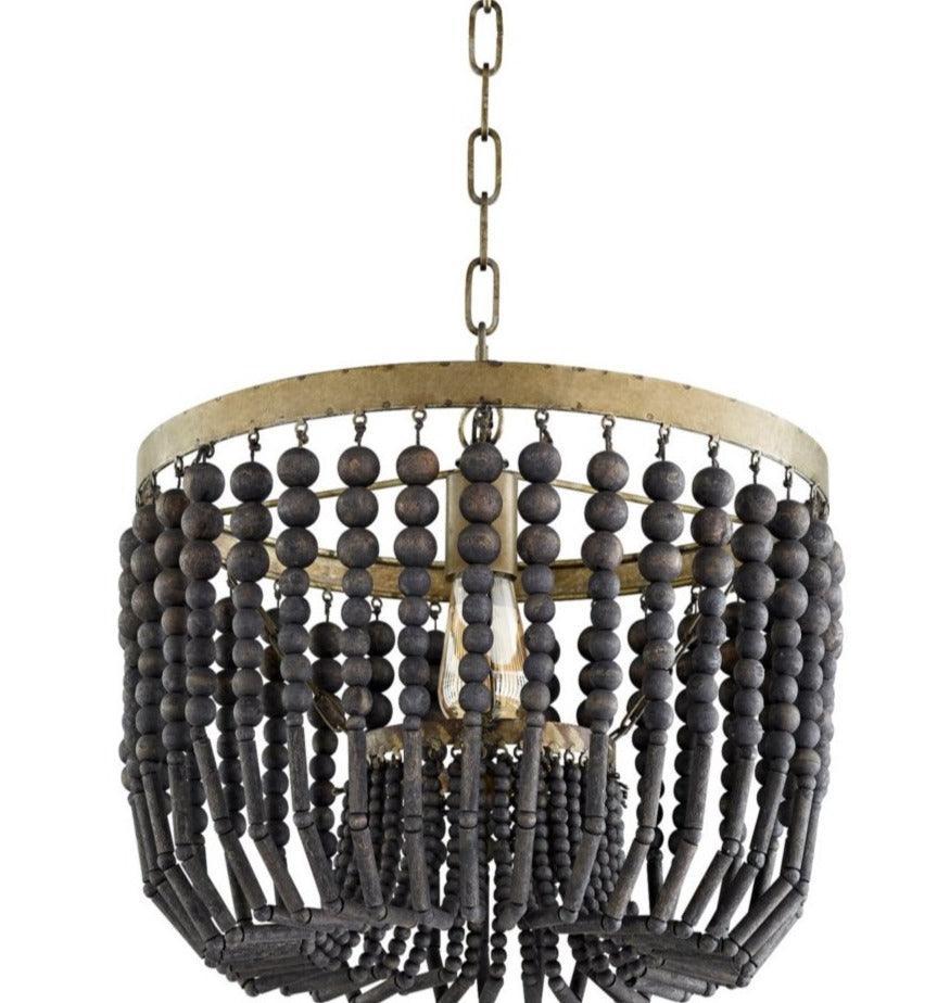 Black Beaded Boho Chandelier - Belle Escape