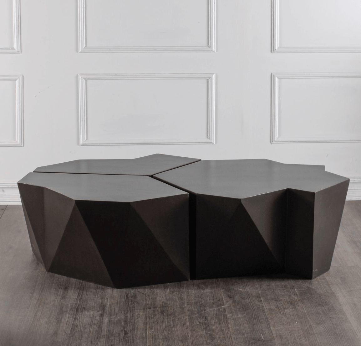 Black Modern Geometric Coffee table - Belle Escape
