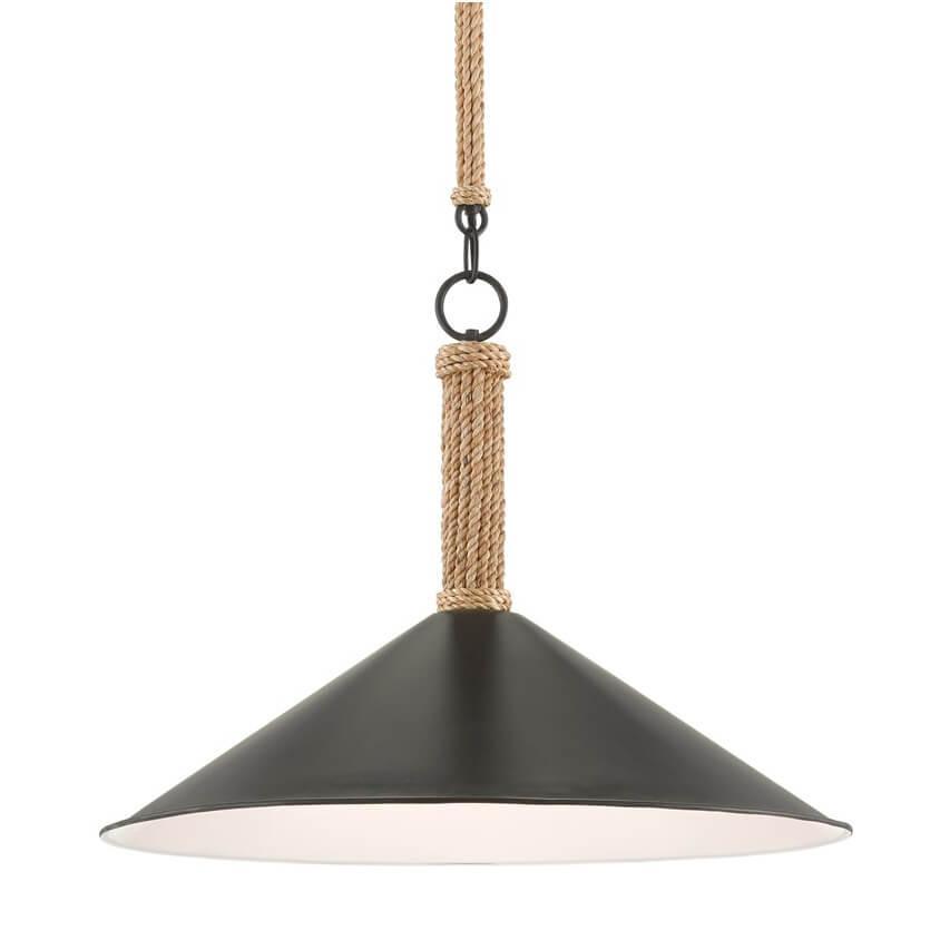 Black Rope Hung Pendant - Belle Escape