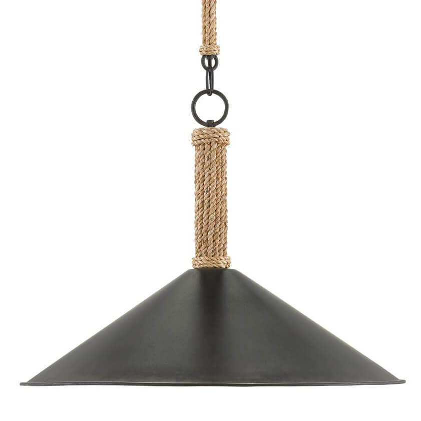 Black Rope Hung Pendant - Belle Escape