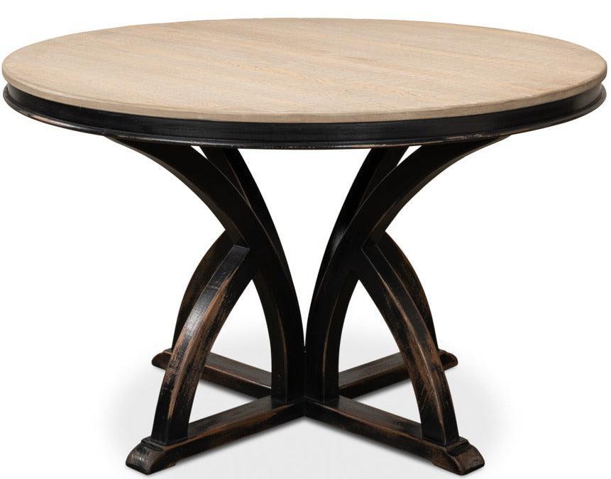 Black Sincerity Round Dining Table - Belle Escape