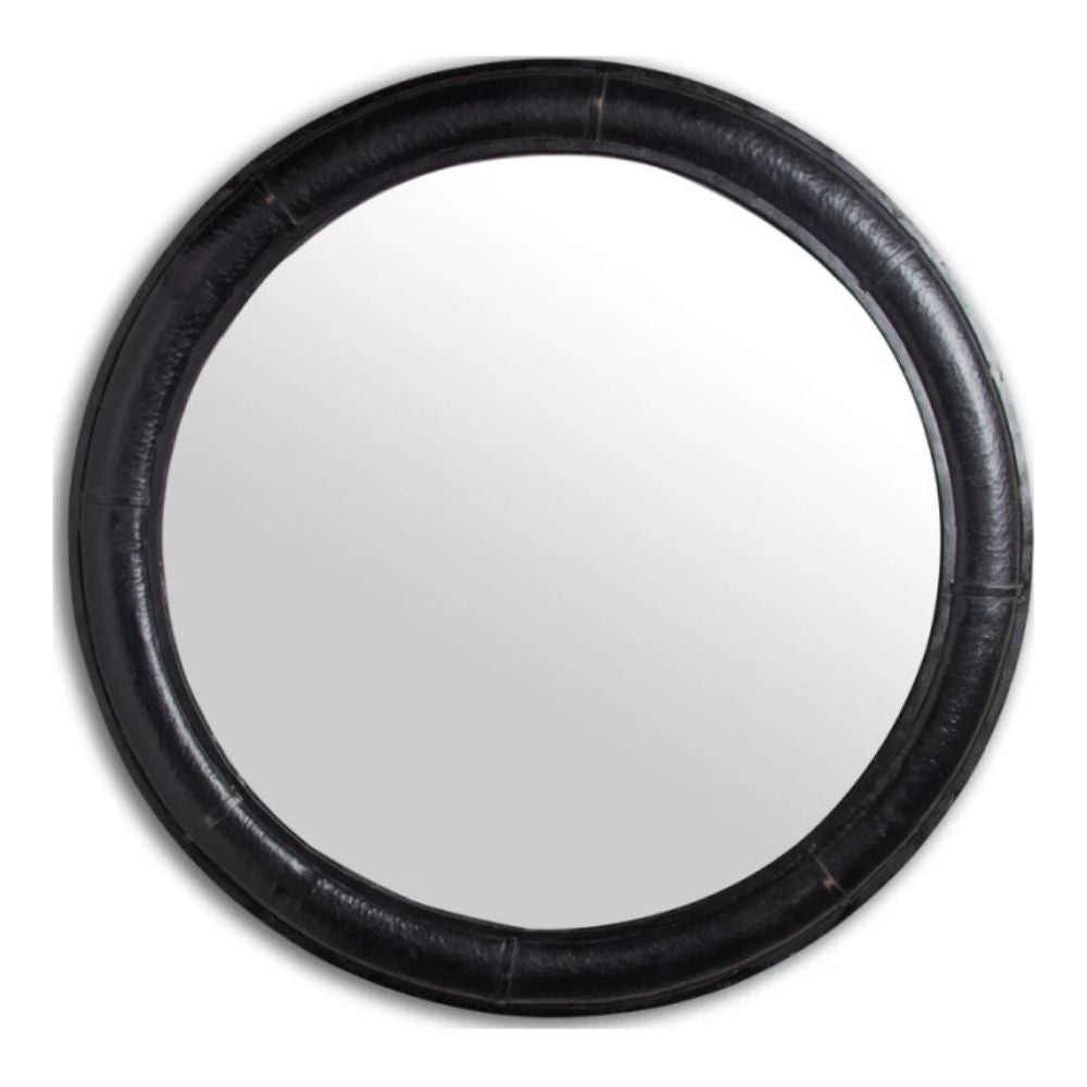 Noir Luxe Round Wall Mirror