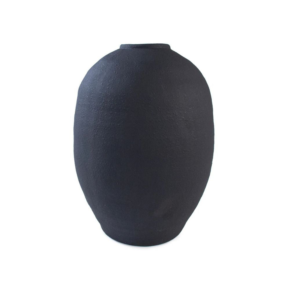 Rustic Black Matte Vase