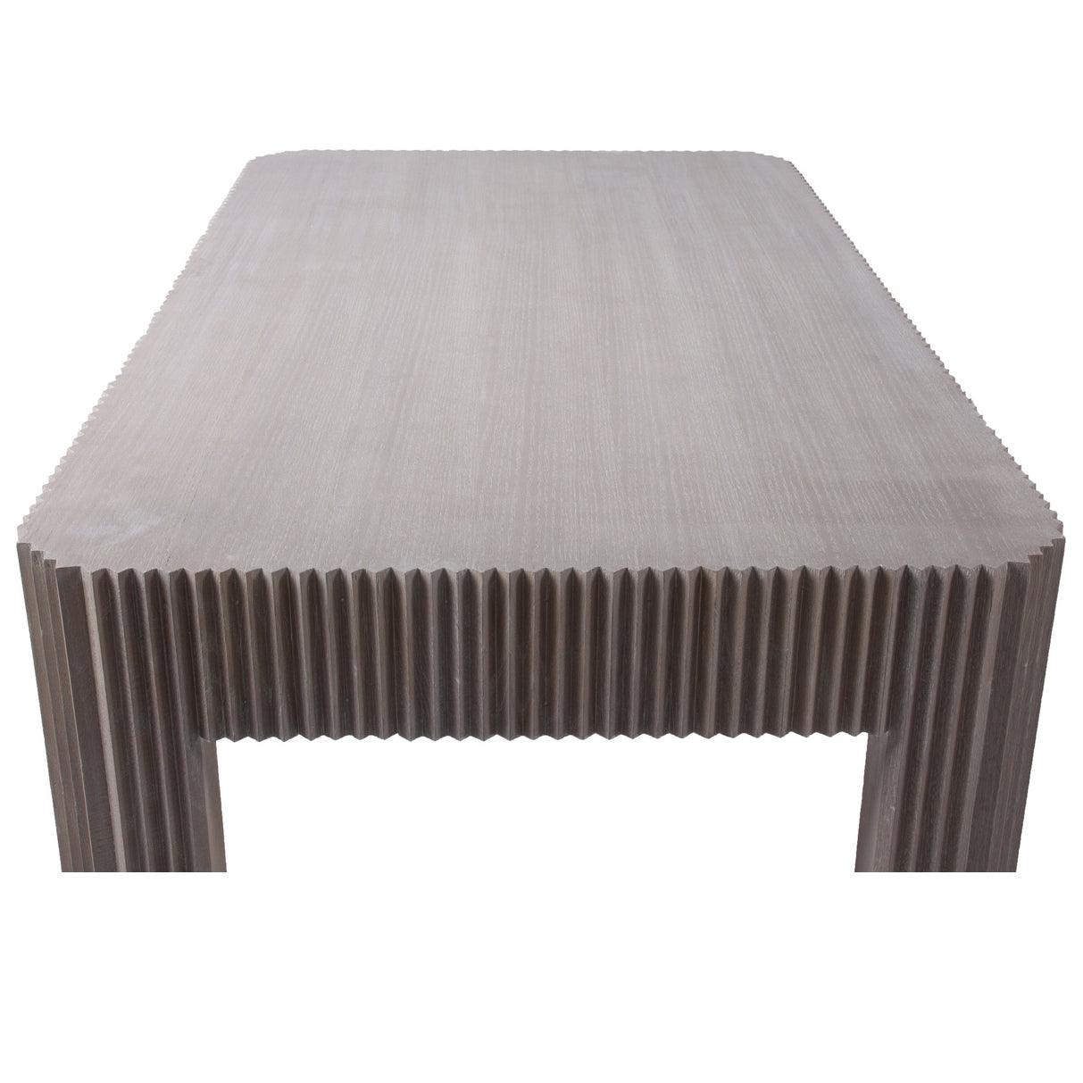 Bleached Oak Ribbed Coffee Table - Belle Escape