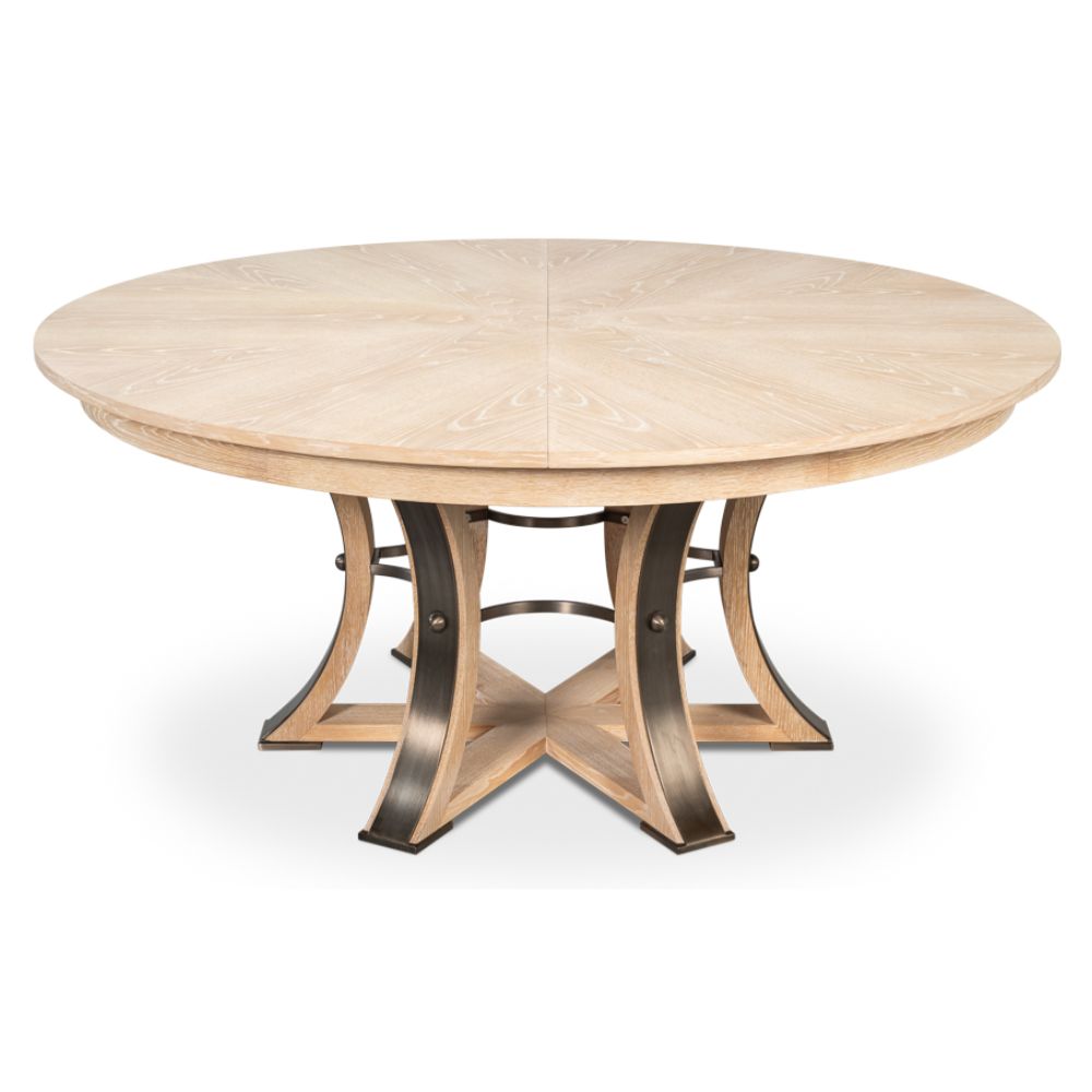 Bleached Oak Tower Jupe Dining Table
