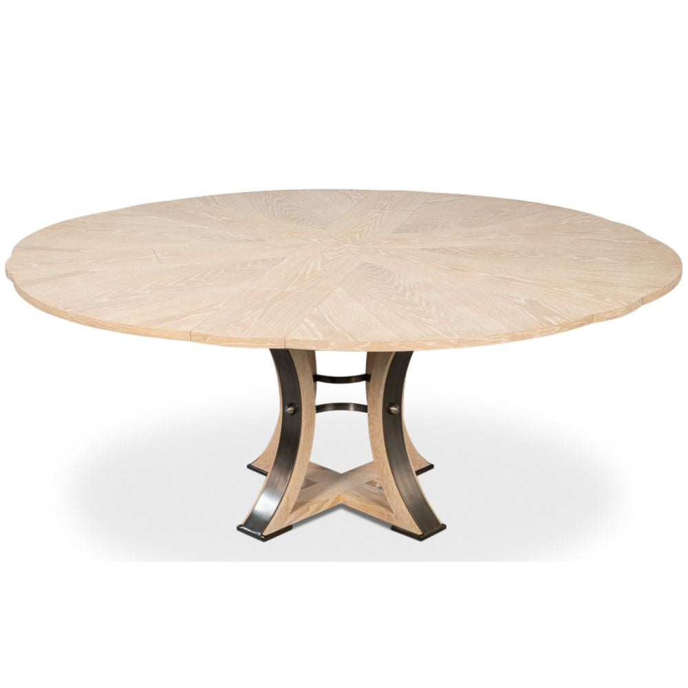 Bleached Oak Tower Jupe Dining Table