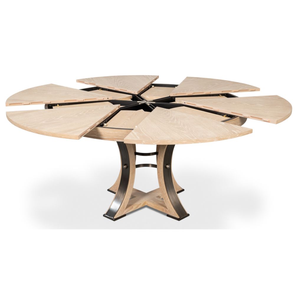 Bleached Oak Tower Jupe Dining Table