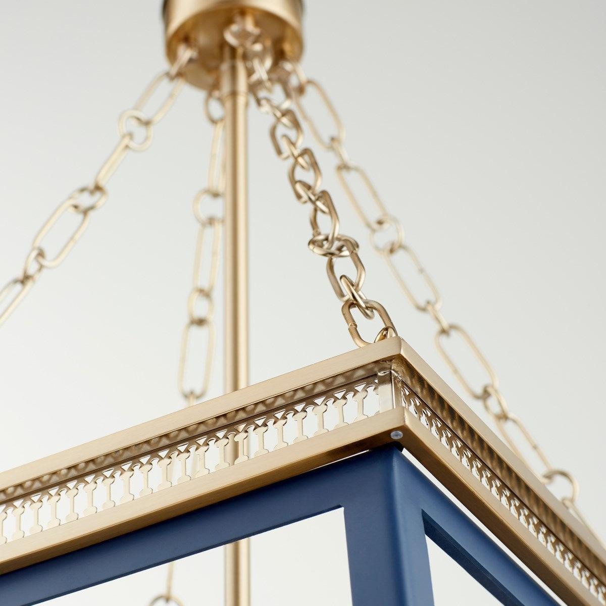 Blue & Brass Luminary Glam Chandelier - Belle Escape