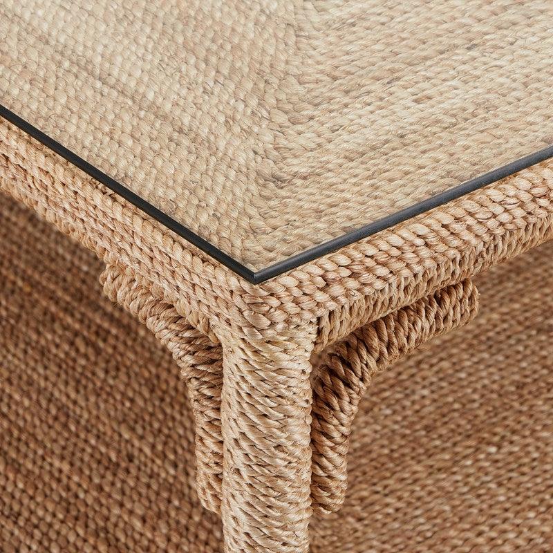 Braided Abaca Rope Cocktail Table - Belle Escape