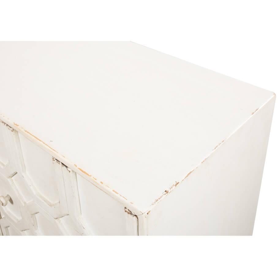 Brie White Geometric Sideboard - Belle Escape