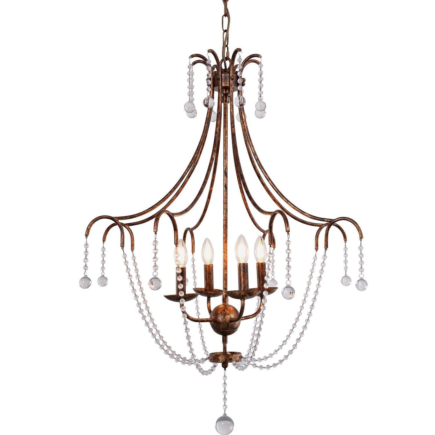 Bronze Empire Vintage Glam Chandelier - Belle Escape