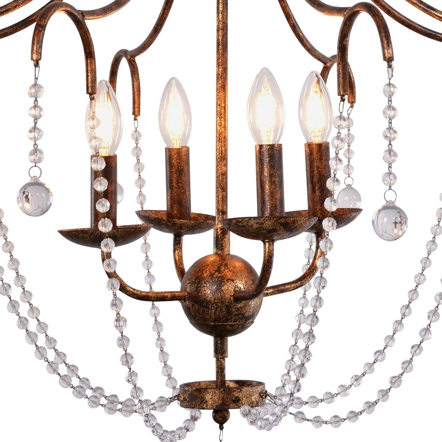 Bronze Empire Vintage Glam Chandelier - Belle Escape