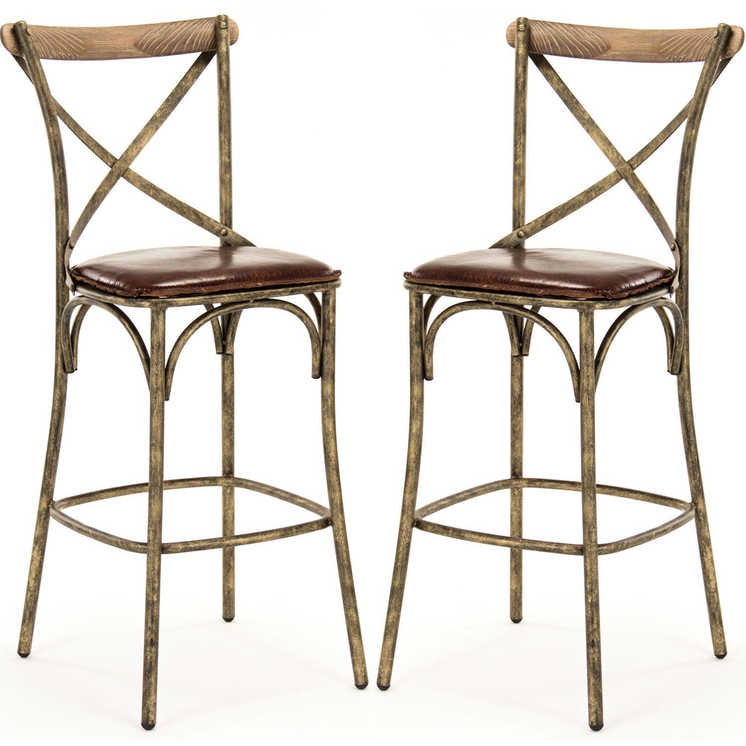 Bronzed Cafe Bar Stools - Belle Escape