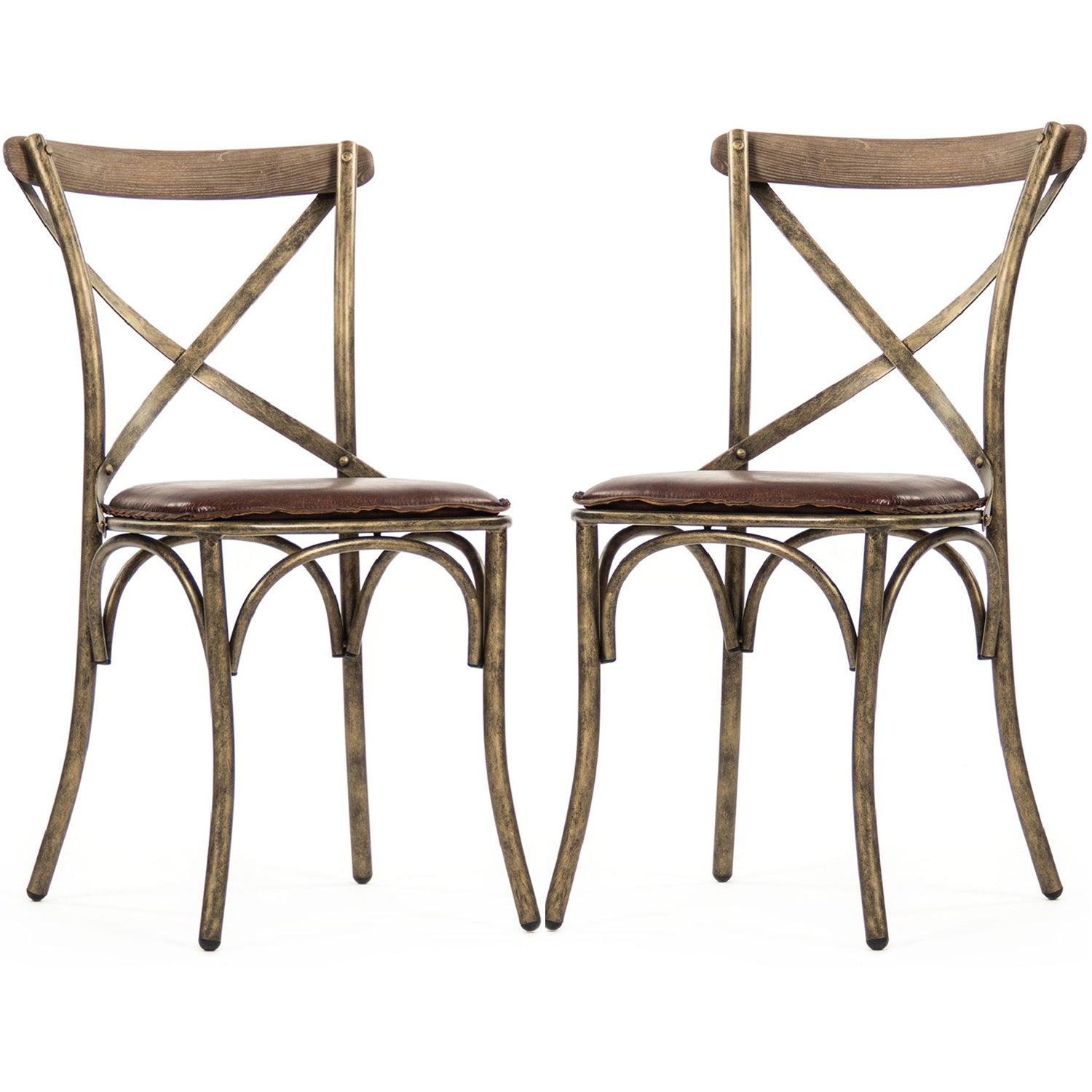 Bronzed Cafe Chairs - Belle Escape