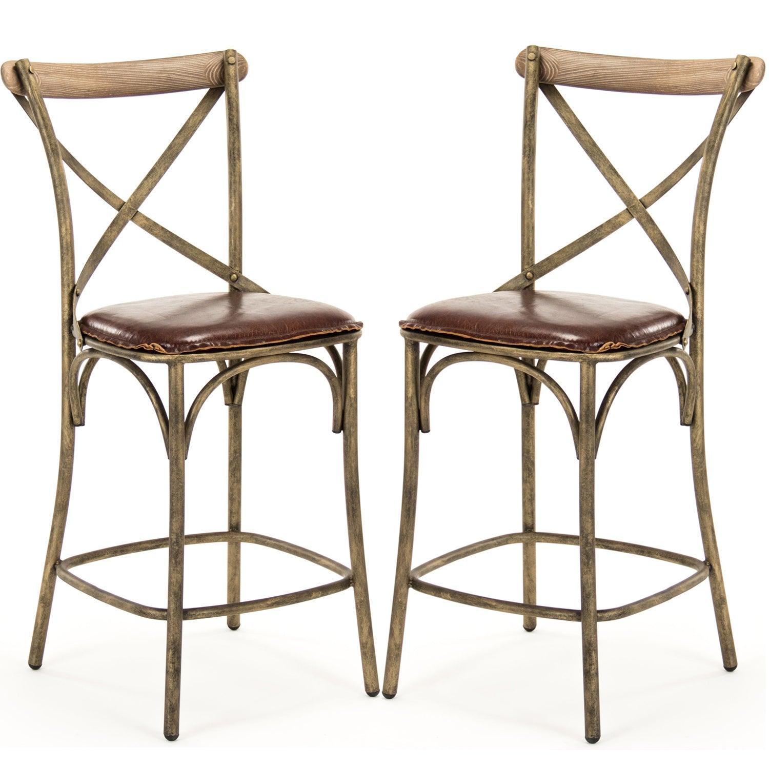 Bronzed Cafe Counter Stool - Belle Escape