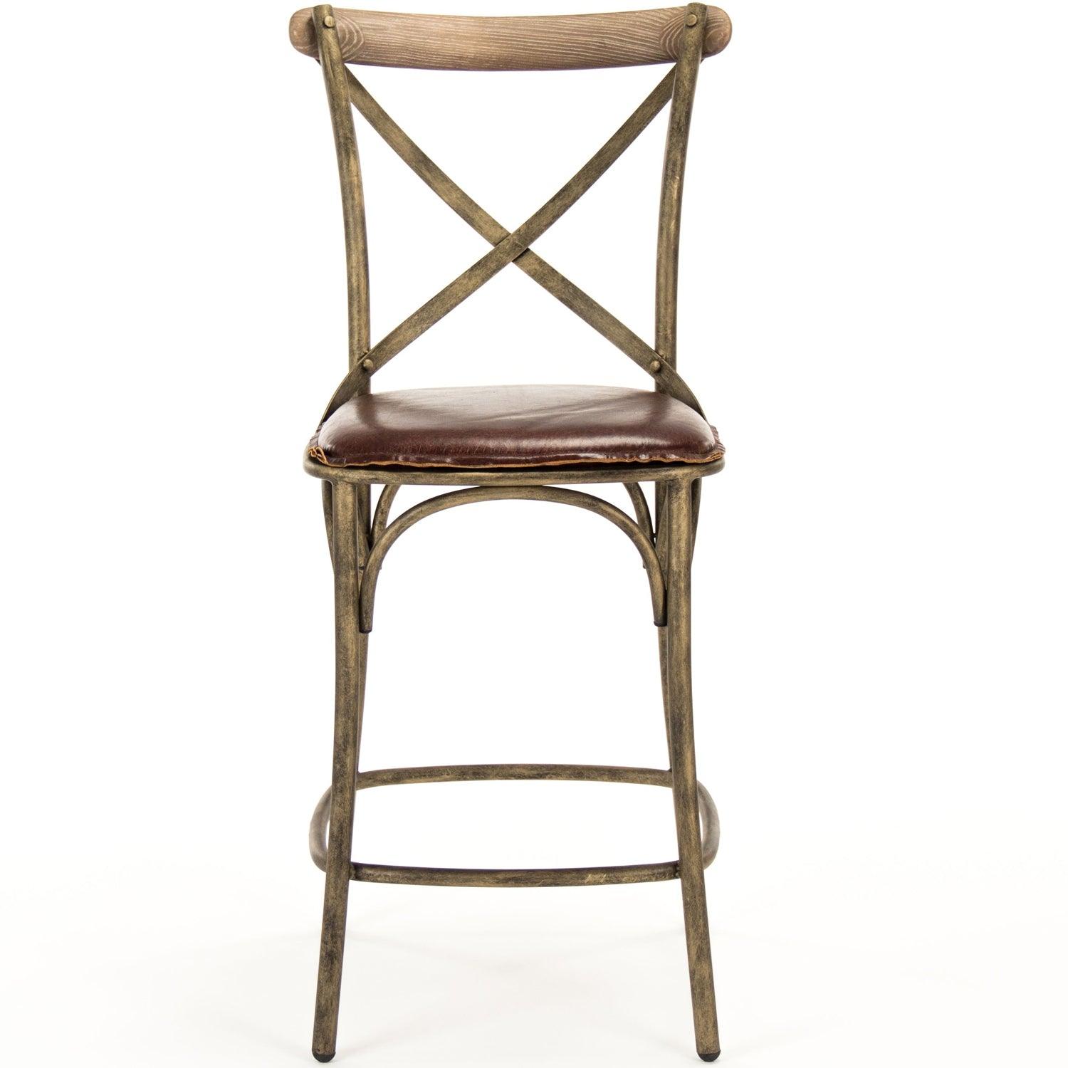 Bronzed Cafe Counter Stool - Belle Escape