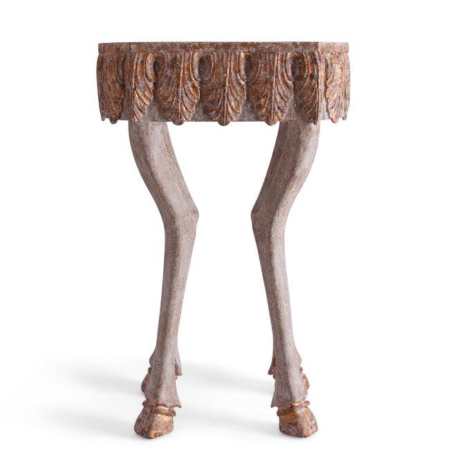 Bronzed Stag Leg Accent Table - Belle Escape