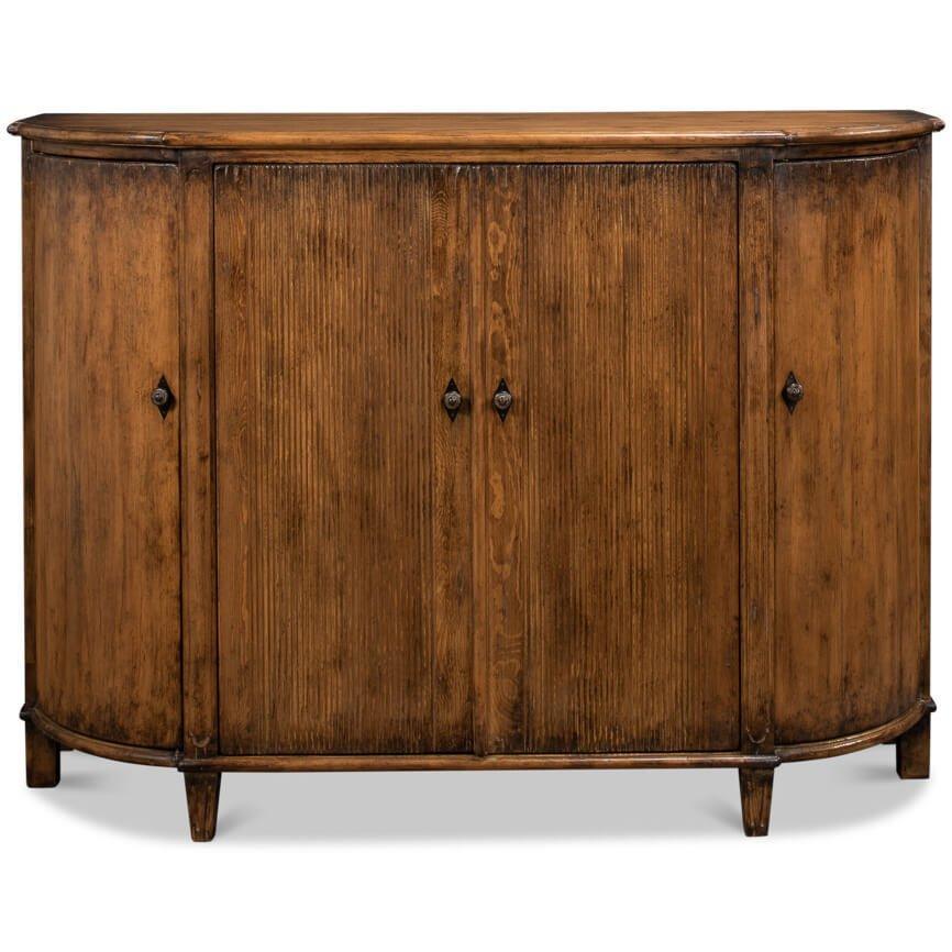 Brown Rustic Brooks Demilune Sideboard - Belle Escape