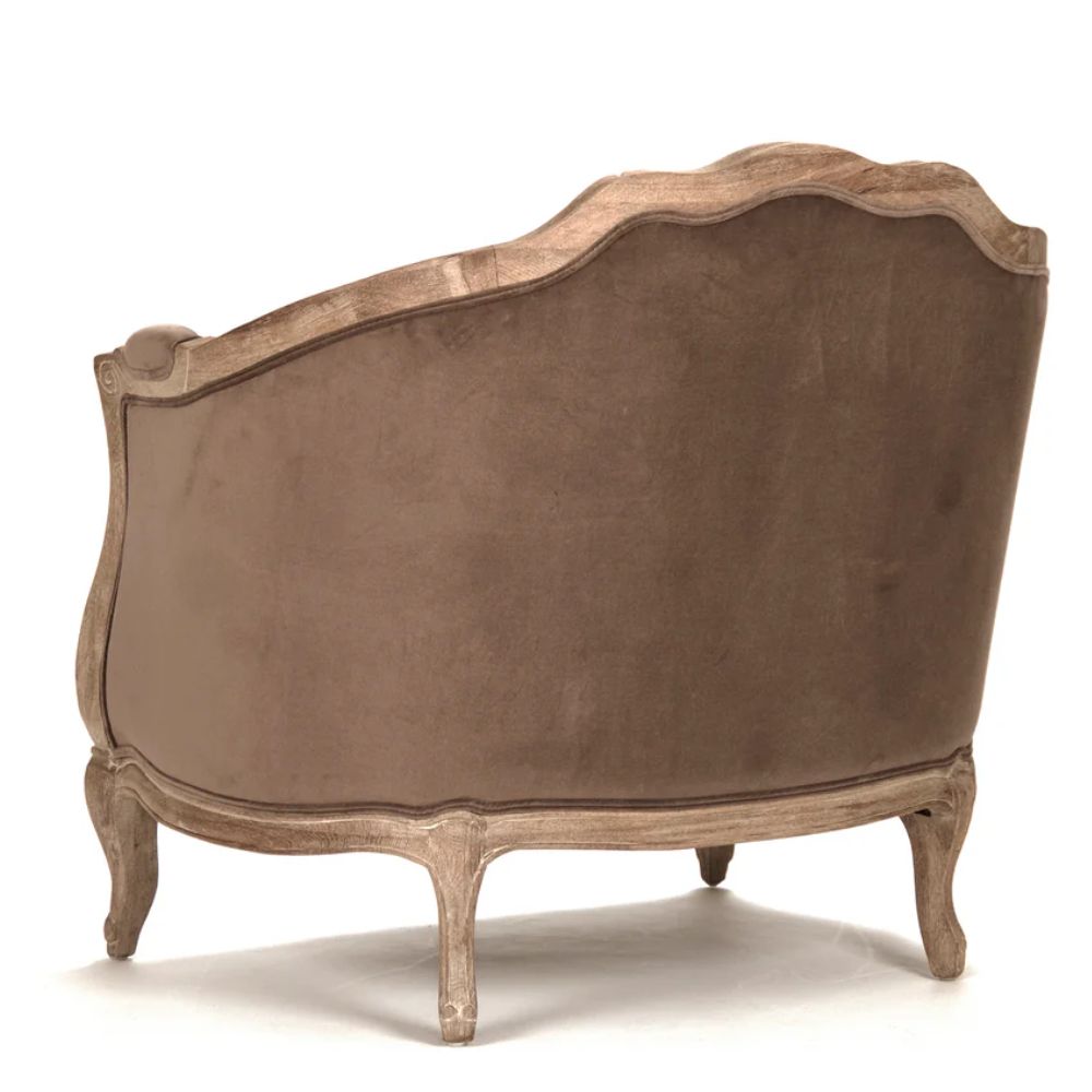 Brown Velvet Curvy Top Maison Love Chair