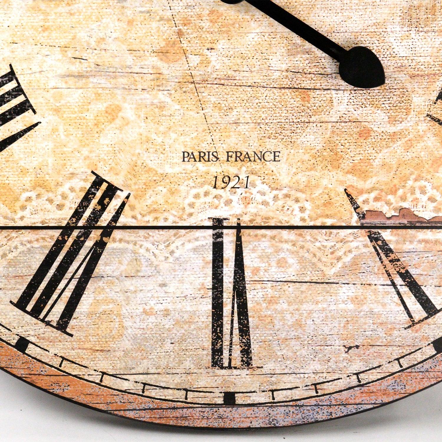Café de Paris Wooden Wall Clock - Belle Escape