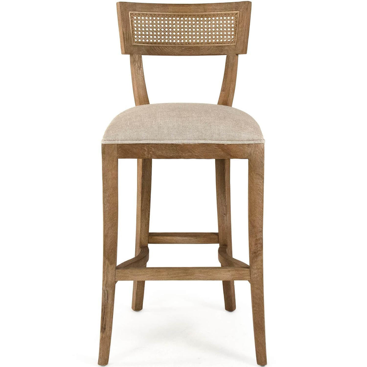 Cane Curved Back Bar Stools
