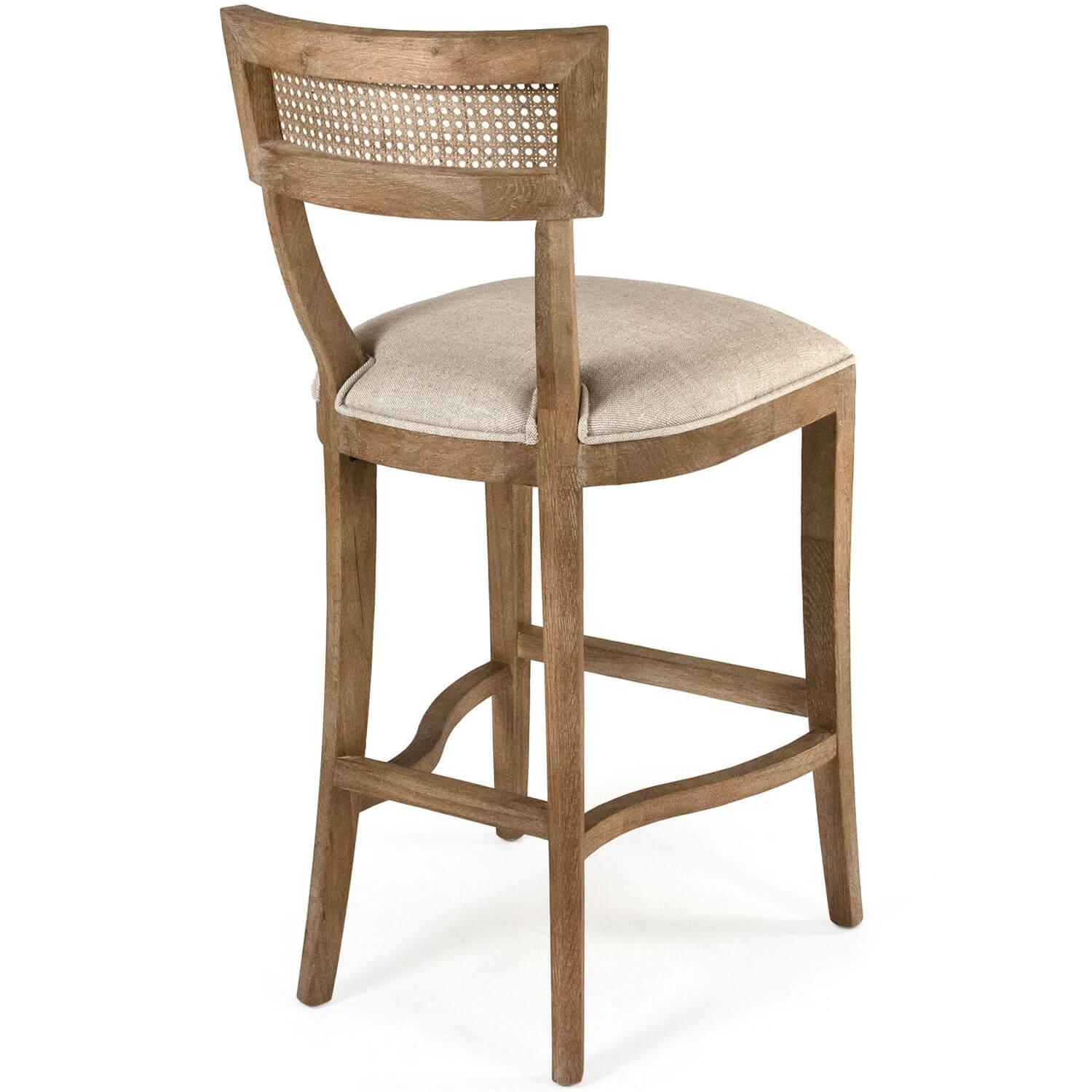 Cane Curved Back Bar Stools - Belle Escape