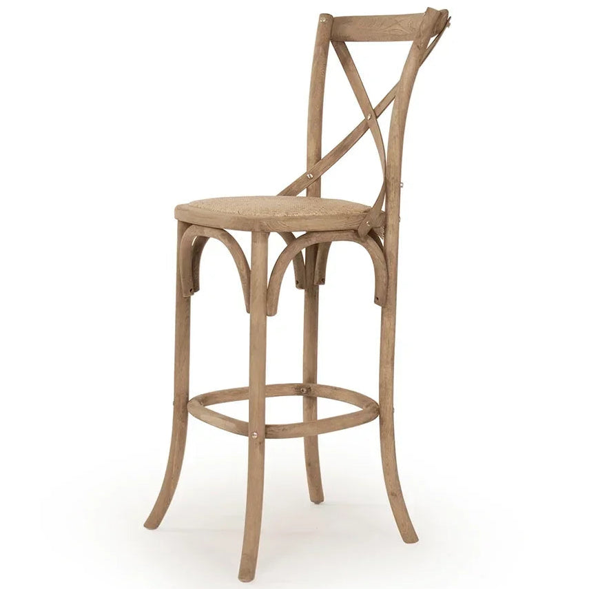 Natural Oak Parisian Cafe Bar Stool