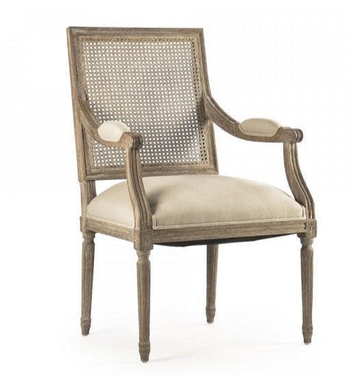 Caned Square Back Arm Chairs - Belle Escape