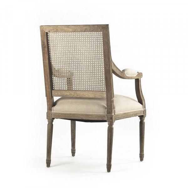 Caned Square Back Arm Chairs - Belle Escape