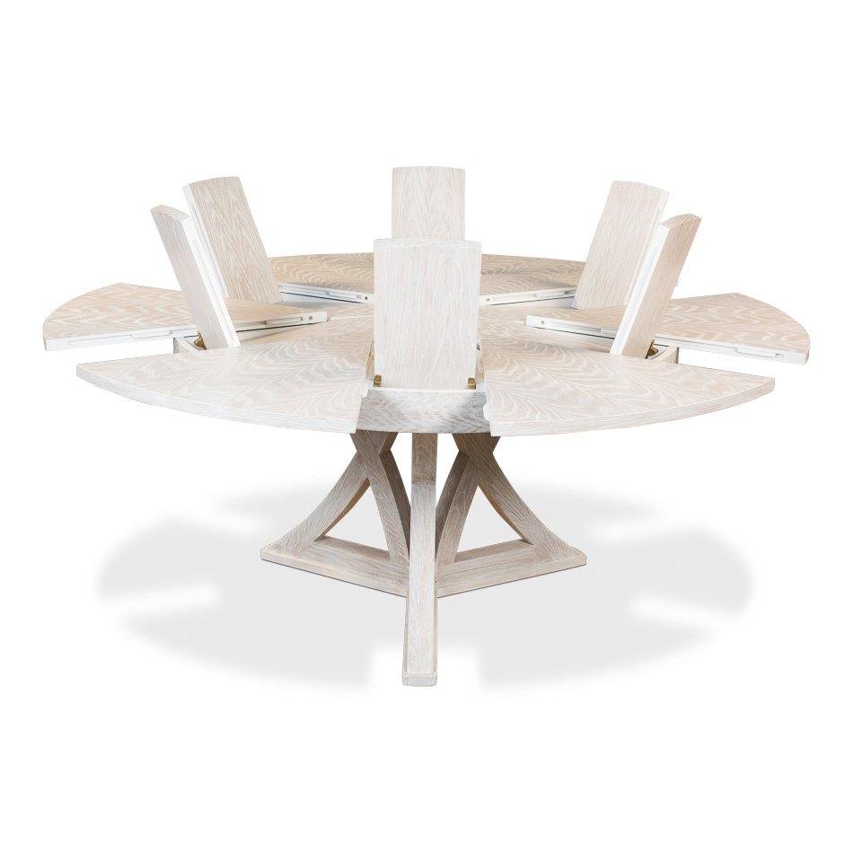 Casual Cottage Whitewash Jupe Dining Table - Belle Escape