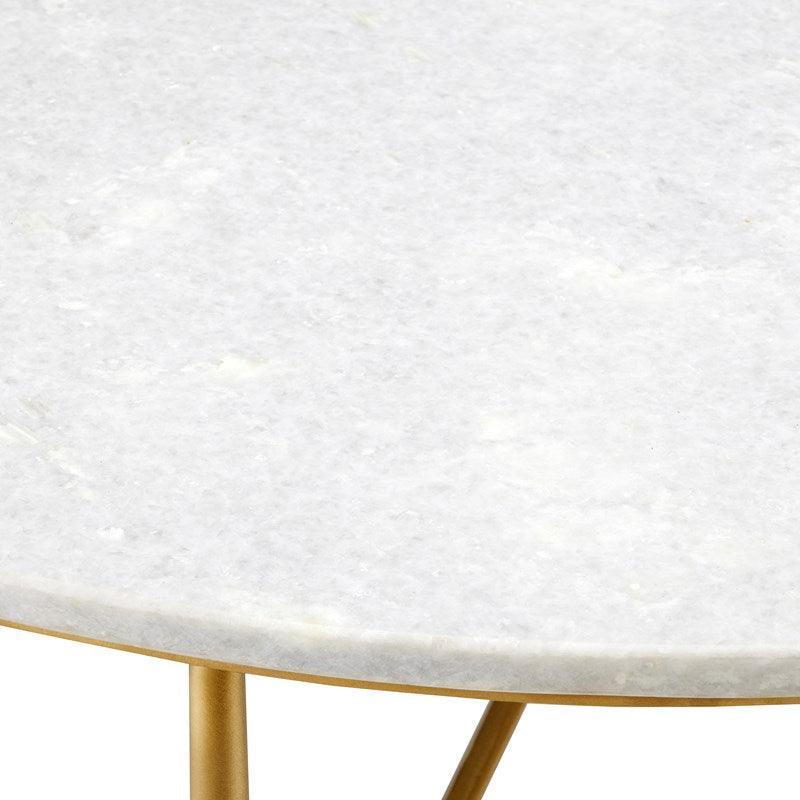 Chantale White Marble Cocktail Table - Belle Escape