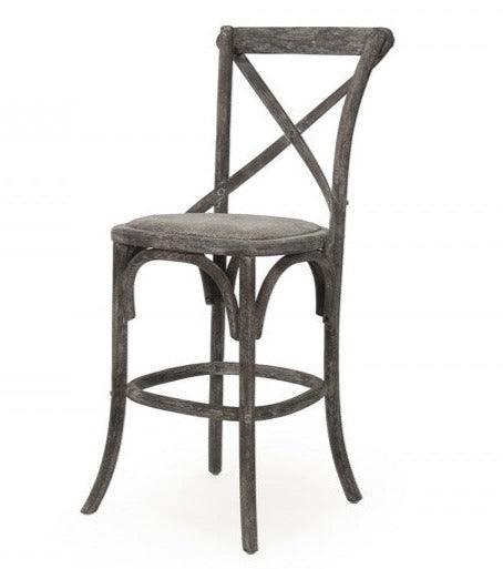 Charcoal French Cafe Counter Stools - Pair - Belle Escape