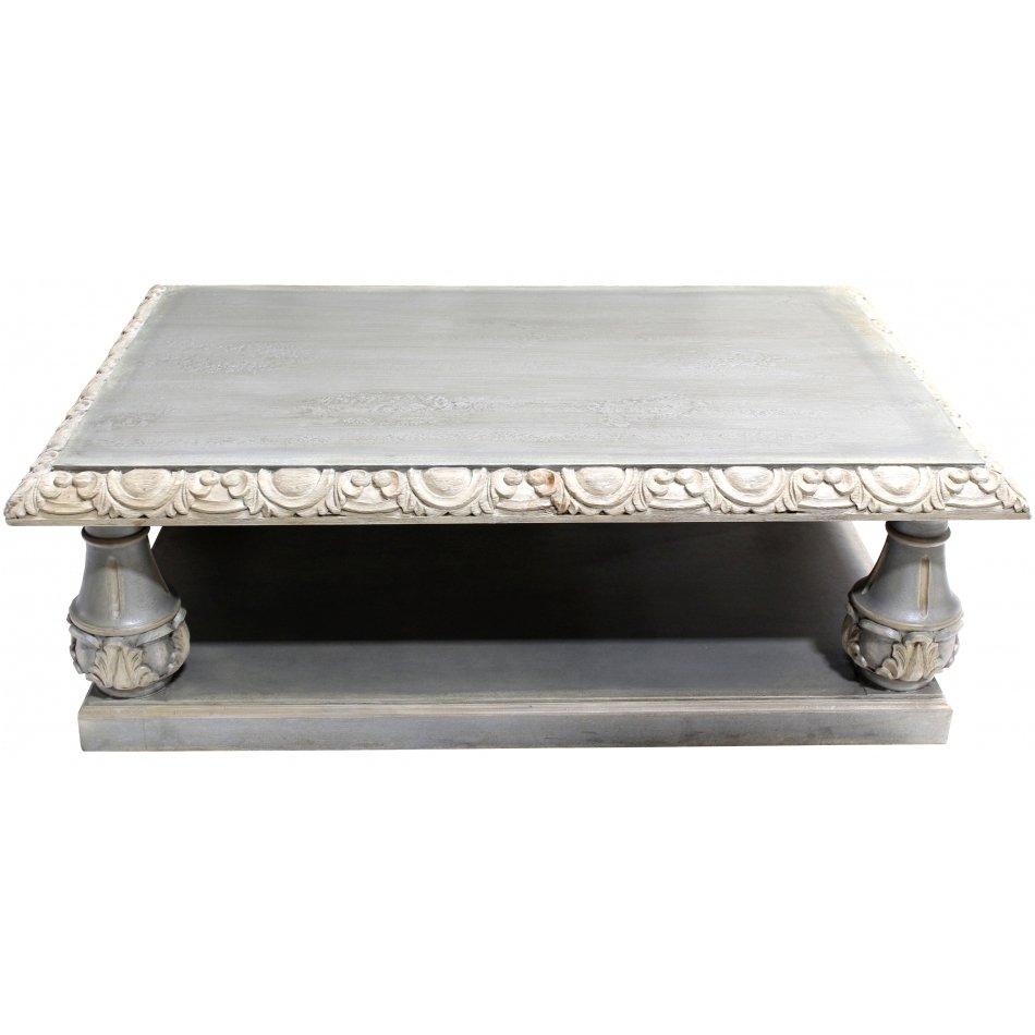 Chunky Carved Cocktail Table - Belle Escape