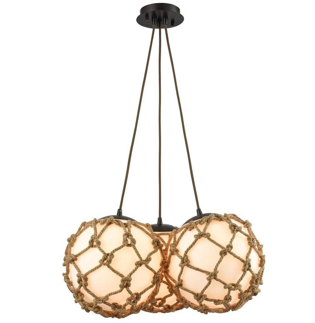 Coastal Rope Opal Glass Chandelier - Belle Escape