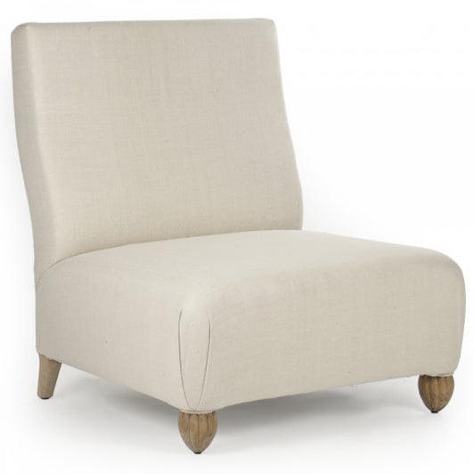 Contemporary Silk Powder Accent Chair - Belle Escape