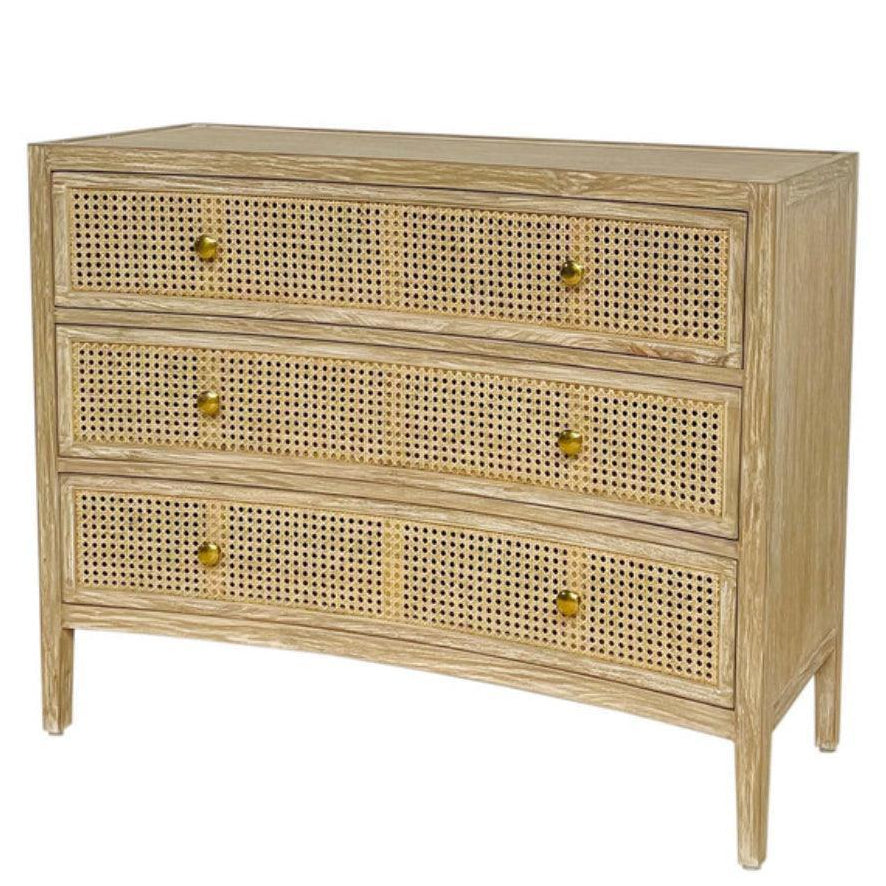 Convex Natural Cane Door Chest - Belle Escape