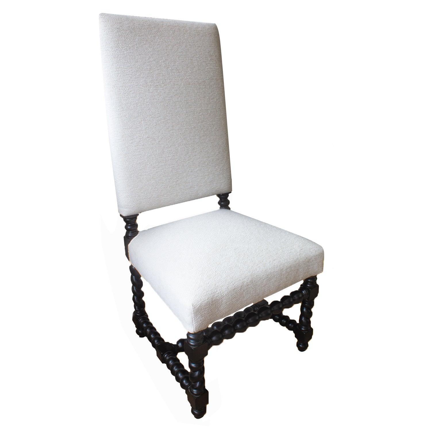 Spiral Leg Spanish Dining Chair