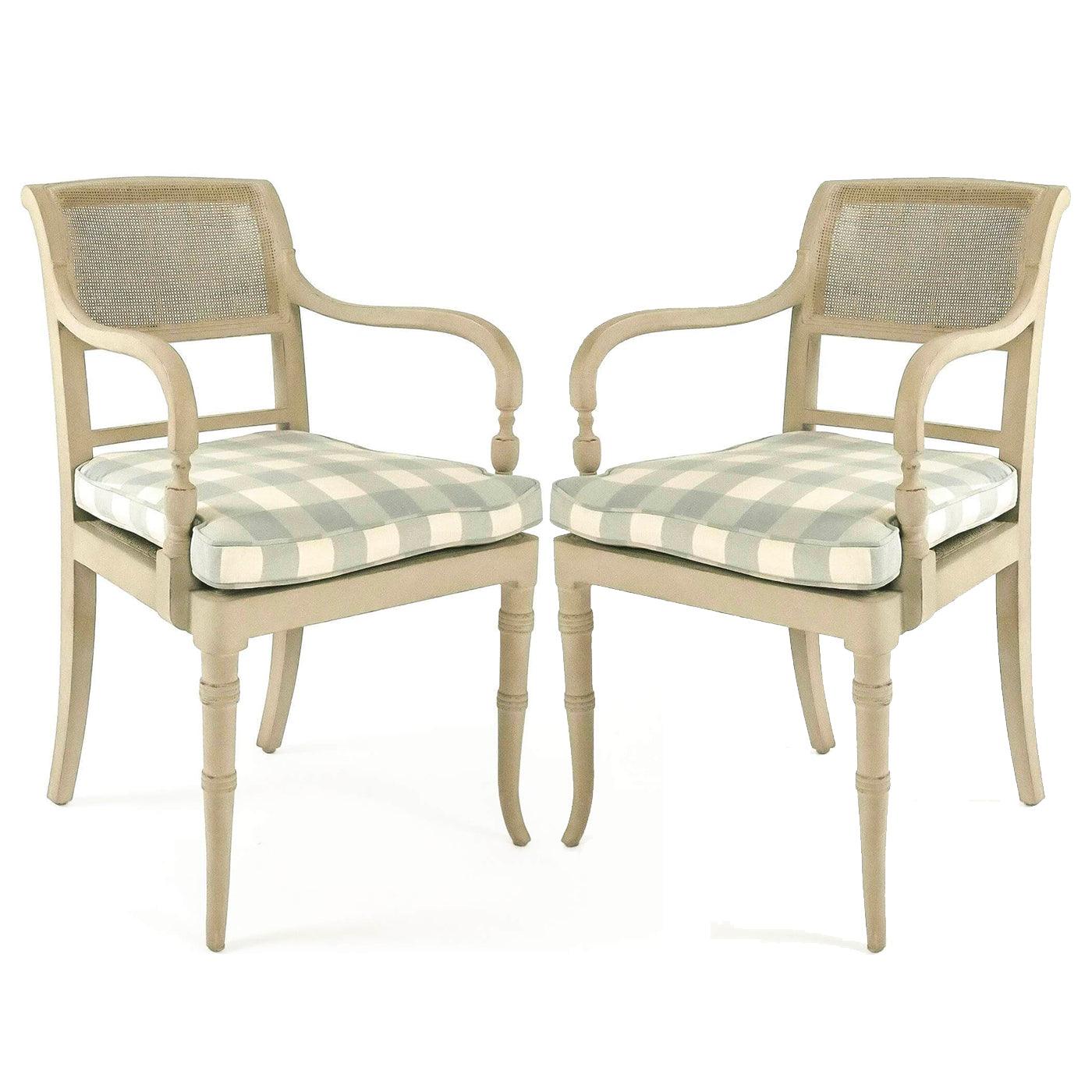Country Cottage Chic Arm Chairs - Belle Escape
