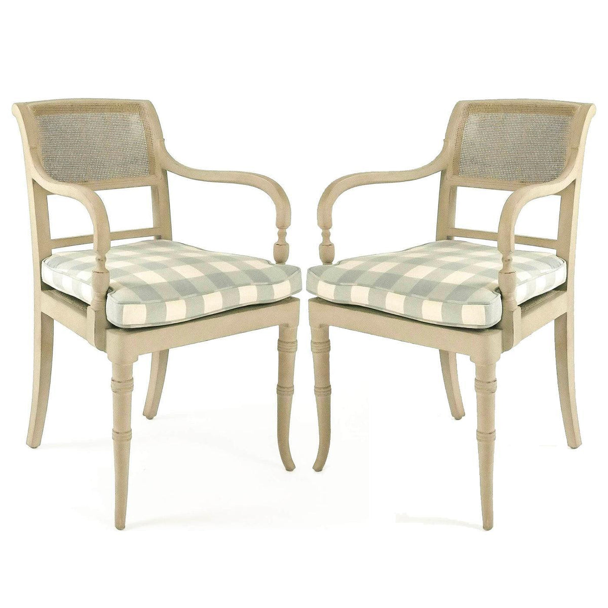 Country cottage Chic Arm Chair - cane back