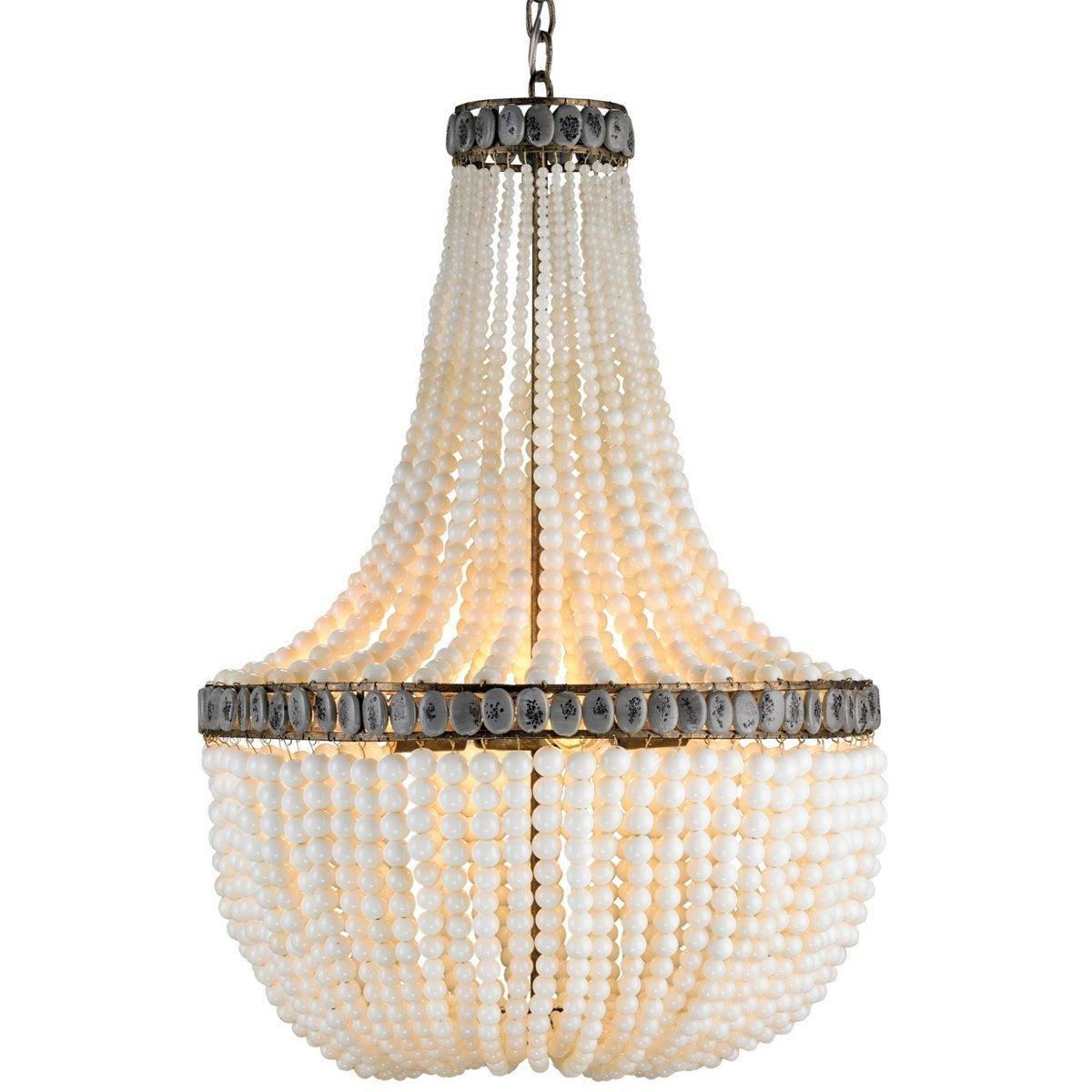 Cream Beaded Chandelier - Belle Escape